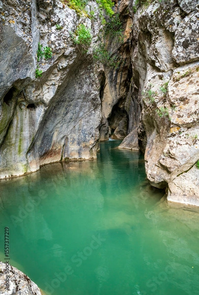 Obraz Turquoise slot pool in Saint Luke Gorge