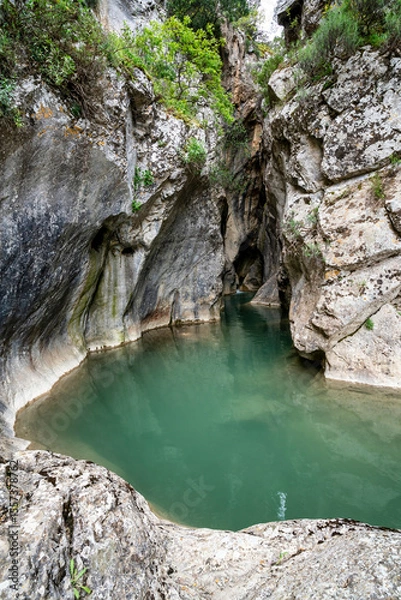 Obraz Turquoise slot pool in Saint Luke Gorge