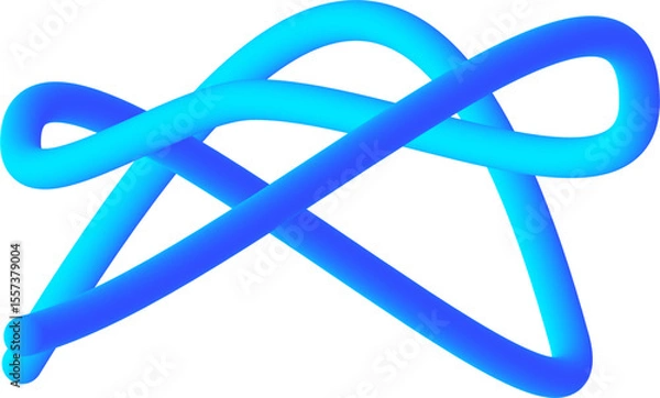 Fototapeta Abstract Shape of 3D Gradient Tube