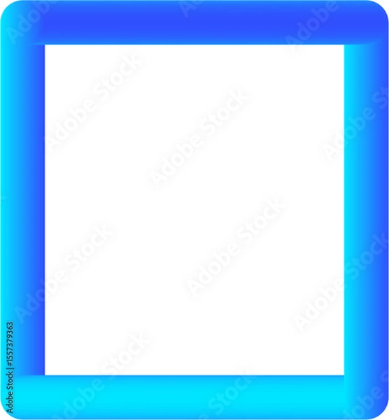 Fototapeta Square Shape of 3D Gradient Tube