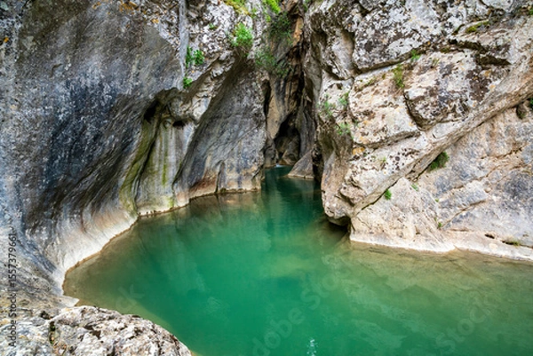 Obraz Turquoise slot pool in Saint Luke Gorge