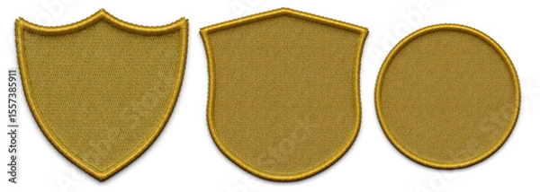 Obraz emboroidery shape. Embroidery background. shield embroidery,