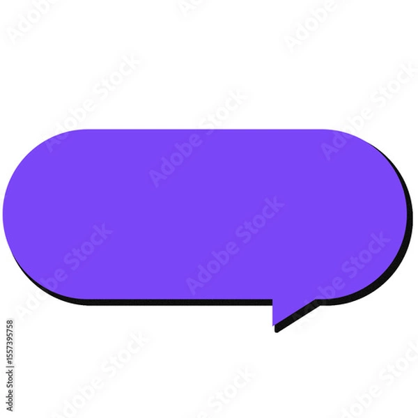 Fototapeta Message Box PNG Speech Bubble for Social Media Cute Text box PNG Rounded Speech Bubble PNG Transparent Sticker Clipart