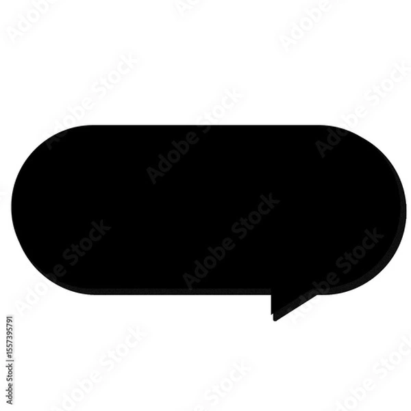 Fototapeta Message Box PNG Speech Bubble for Social Media Cute Text box PNG Rounded Speech Bubble PNG Transparent Sticker Clipart