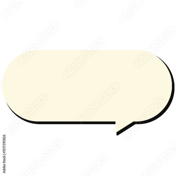 Fototapeta Message Box PNG Speech Bubble for Social Media Cute Text box PNG Rounded Speech Bubble PNG Transparent Sticker Clipart