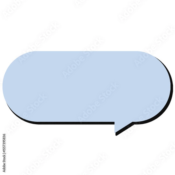 Fototapeta Message Box PNG Speech Bubble for Social Media Cute Text box PNG Rounded Speech Bubble PNG Transparent Sticker Clipart