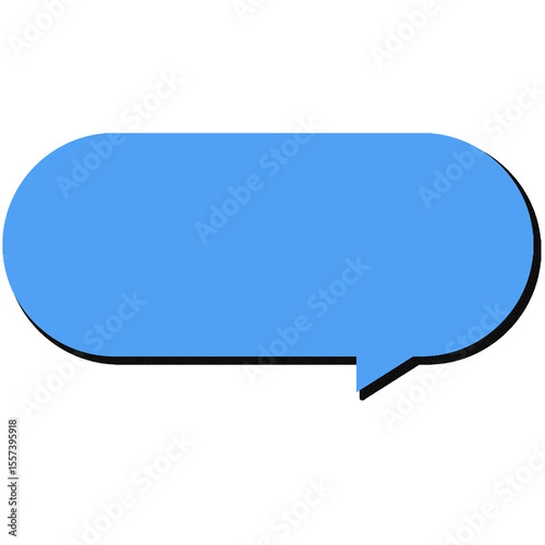 Fototapeta Message Box PNG Speech Bubble for Social Media Cute Text box PNG Rounded Speech Bubble PNG Transparent Sticker Clipart