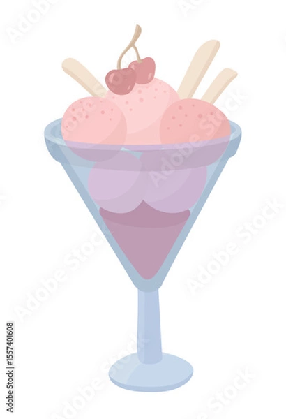 Fototapeta Colorful seamless pattern with ice cream