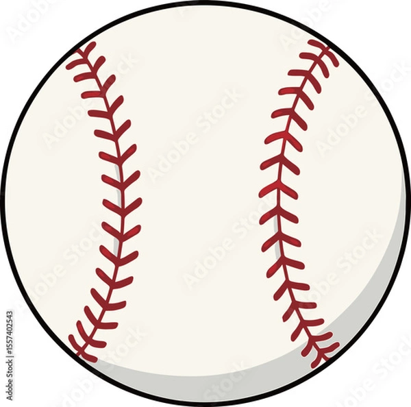 Obraz 硬球の野球ボールのイラスト