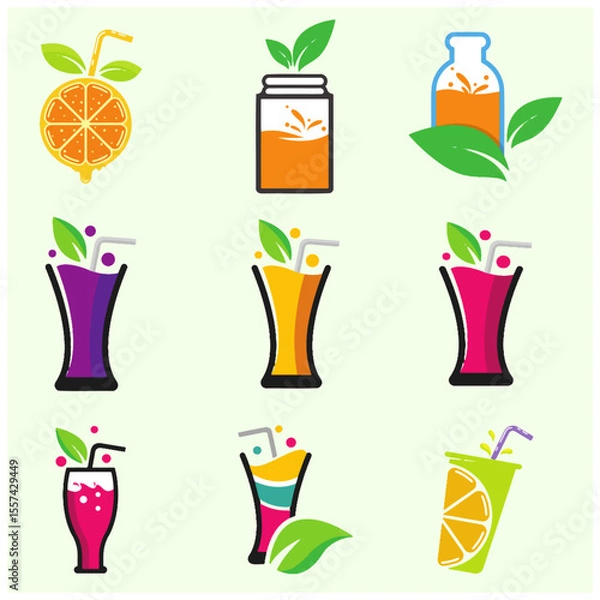 Obraz Juice Logo Vector Set 1
