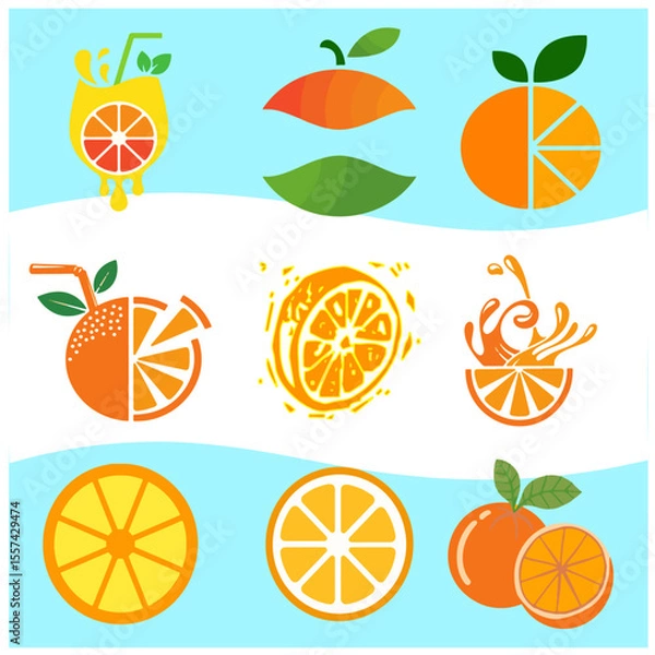 Obraz Juice Icon Logo Vector Set 5
