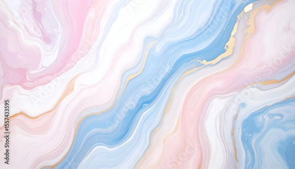 Fototapeta Abstract pastel marble texture background in soft pink and blue tones