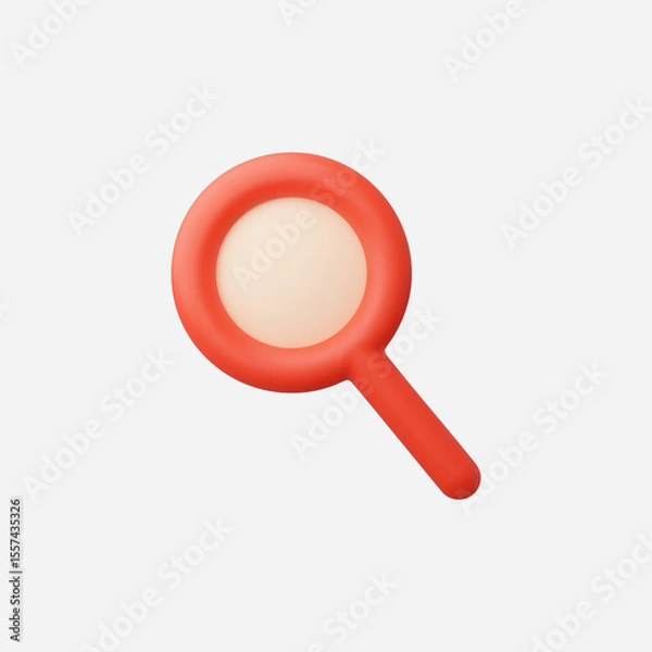 Fototapeta 3d Realistic Search icon vector Illustration
