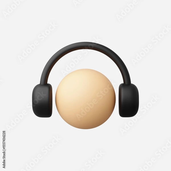 Fototapeta 3d Realistic Customer Services icon vector Illustration