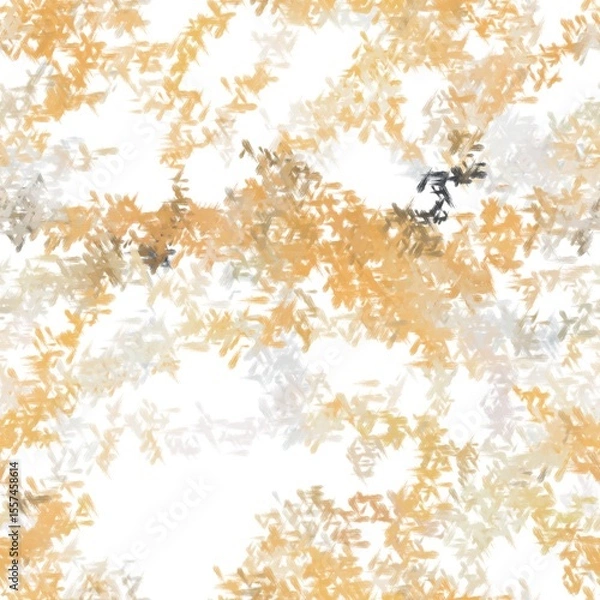 Fototapeta Small chaotic brush strokes on the white background. Charcoal grey, apricot and pastel grey colors. Seamless hand drawn pattern