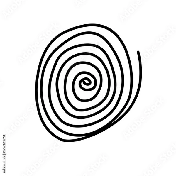 Obraz hand drawn spiral scribble icon