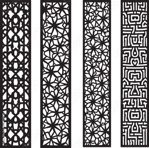 Fototapeta 
Intricate Laser Cut Panel Vector Bundle