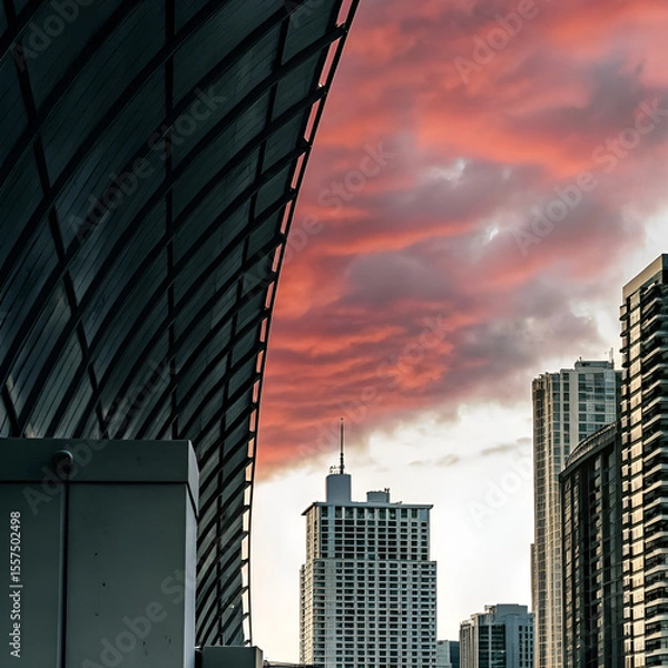 Obraz skyscrapers at dusk