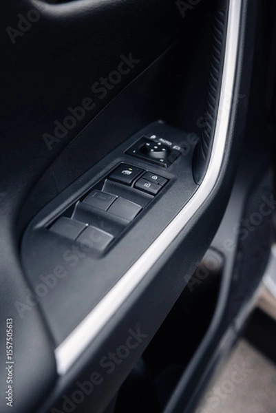 Fototapeta Close-up of a modern car interior. Concept of modern design and style.