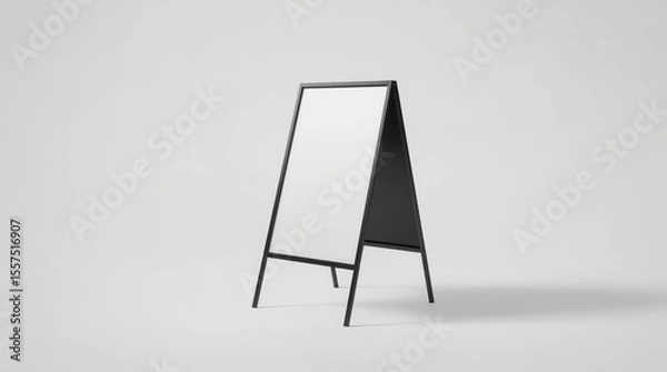 Fototapeta Blank A-Frame advertising branding banner stand on isolated background