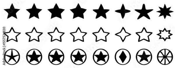 Obraz Star icons collection. Vector illustration
