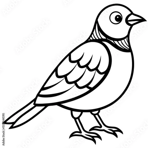 Obraz Lark line art vector