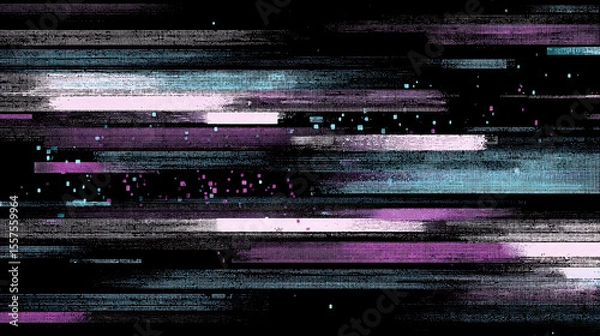 Obraz Abstract glitch art background digital noise texture
