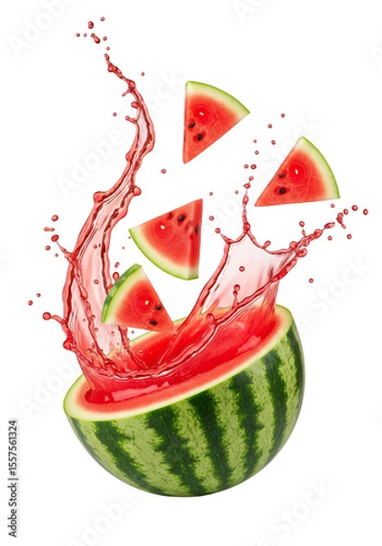 Obraz watermelon on white background