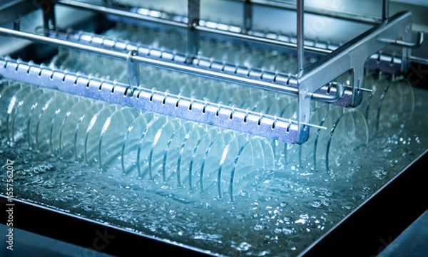 Obraz Automated production line for eyeglass lenses