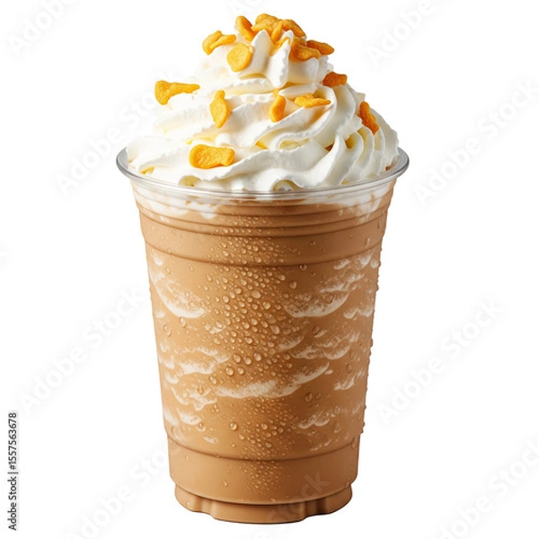Obraz Isolated cup of milk coffee on transparent background