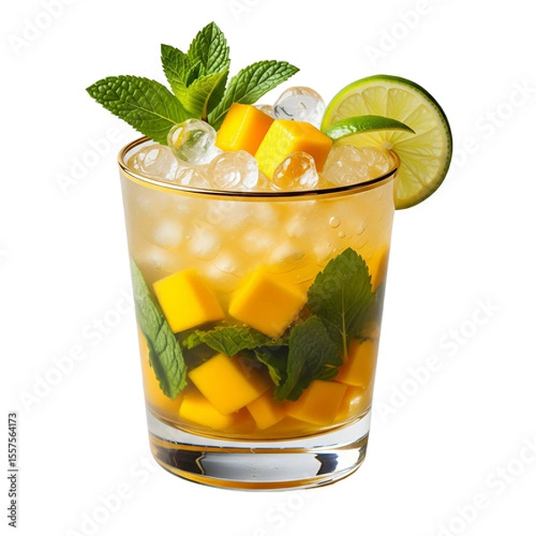 Obraz mojito cocktail with lime and mint