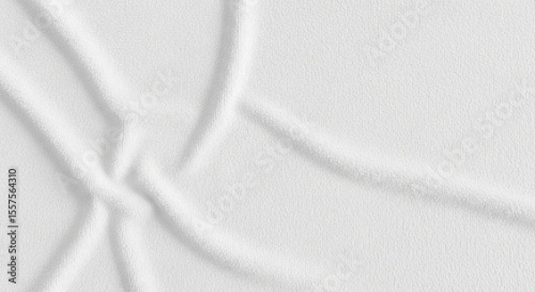 Fototapeta Top view of white towel texture background, showcasing plush, fluffy, soft, dry and clean fabric. Concepts to baby care, spa relaxation, hotel amenities, laundry services and hygiene cleanliness.