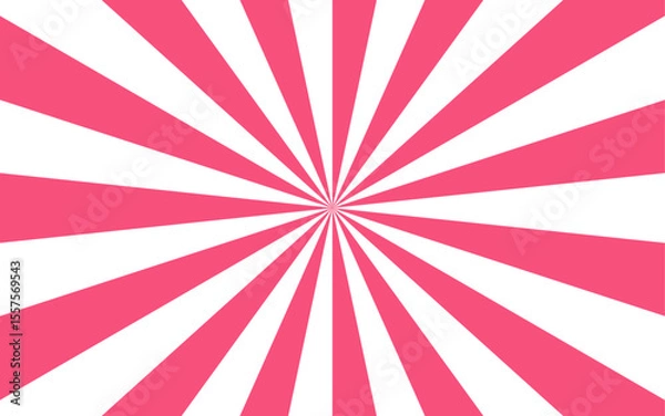Fototapeta Abstract bold optical illusion background with swirling red and white wavy stripes radiating from the center and hypnotic spiral. Dynamic movement and symmetry, evoking a retro, energetic