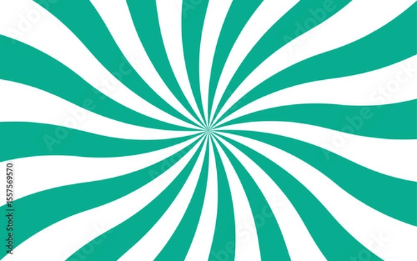 Fototapeta Abstract bold optical illusion background with swirling Blue and white wavy stripes radiating from the center and hypnotic spiral. Dynamic movement and symmetry, evoking a retro, energetic