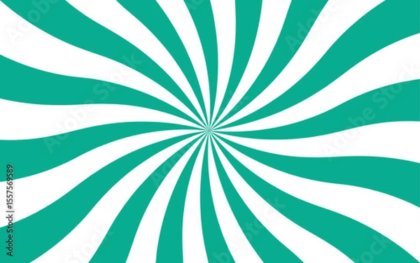 Fototapeta Abstract bold optical illusion background with swirling Blue and white wavy stripes radiating from the center and hypnotic spiral. Dynamic movement and symmetry, evoking a retro, energetic