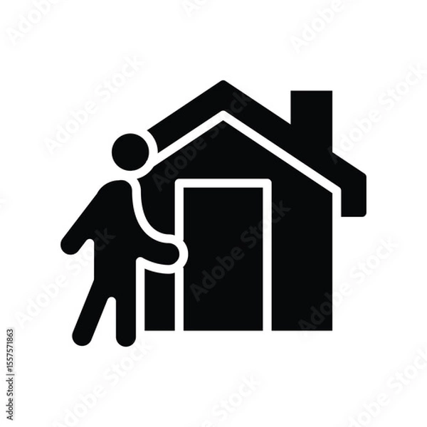Obraz land lord solid icon symbol vector design good for web or mobile app