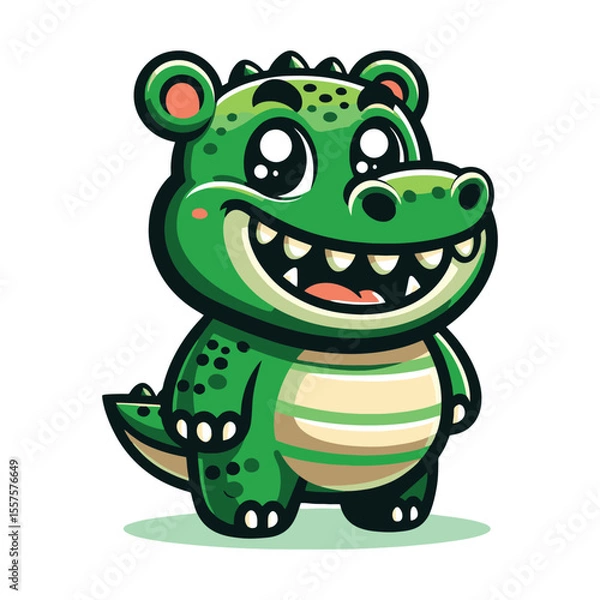 Fototapeta Joyful Crocodile Journey Illustration