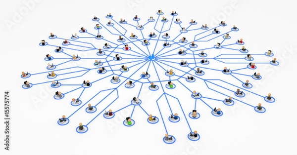 Obraz Użytkownicy komputerów, centralny