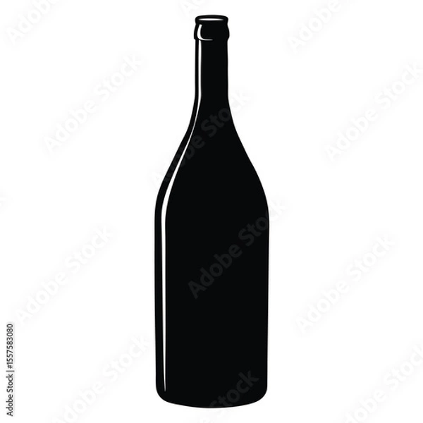 Obraz Wine Bottle Silhouette