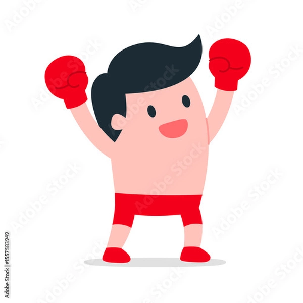 Obraz Triumphant Boxing Victory