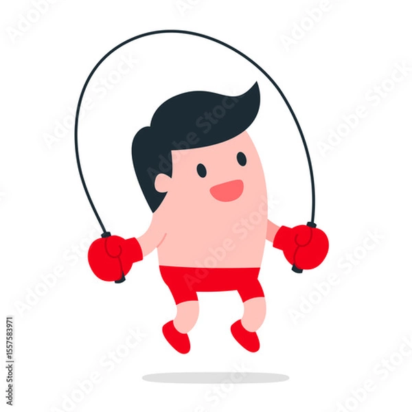 Fototapeta Dynamic Boxing Jump Rope