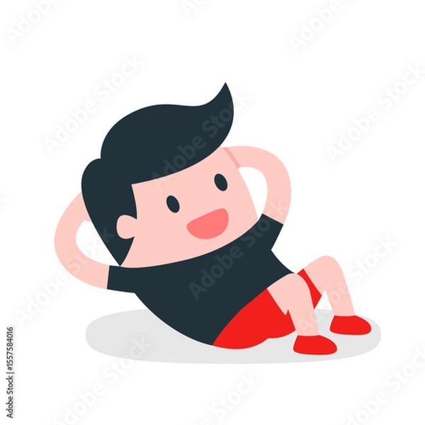 Fototapeta Fun Sit-Up Session