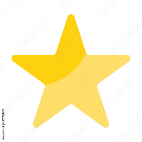 Obraz Golden single star icon.