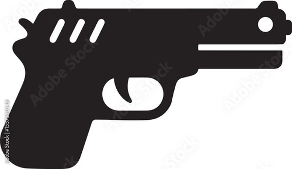 Fototapeta  Gun Vector Icon for Game, Animation, and Fun Designs.