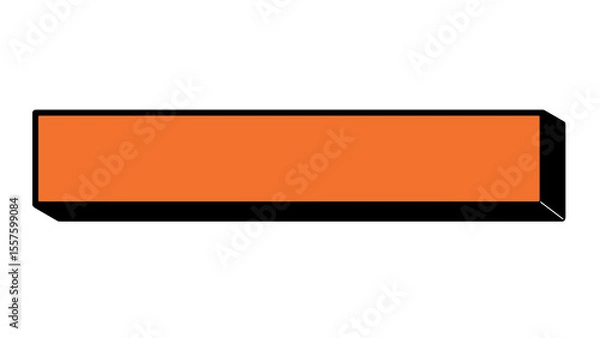 Obraz ポップな立体テロップベース(オレンジ)