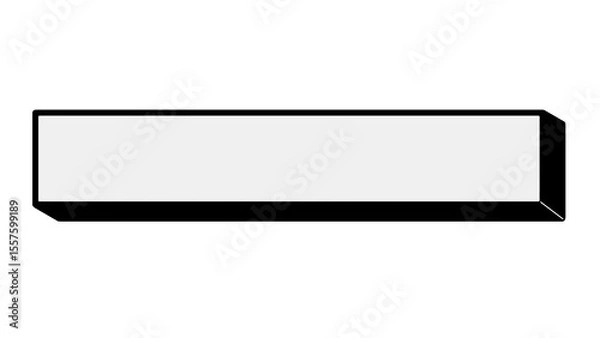 Obraz ポップな立体テロップベース(ホワイト)