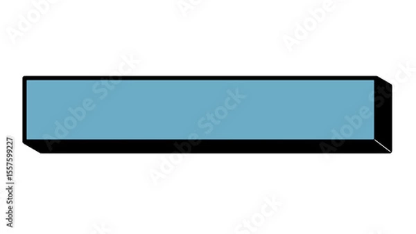 Obraz ポップな立体テロップベース(ライトブルー)