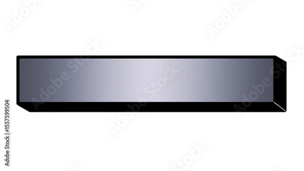 Fototapeta ポップな立体テロップベース(シルバー)