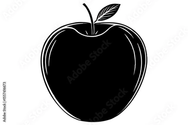 Fototapeta apple on black