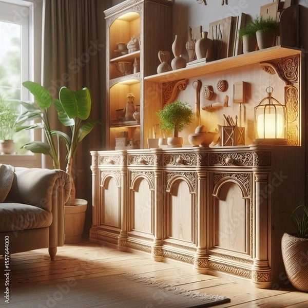 Obraz Uses Plywood furniture and cabinetry